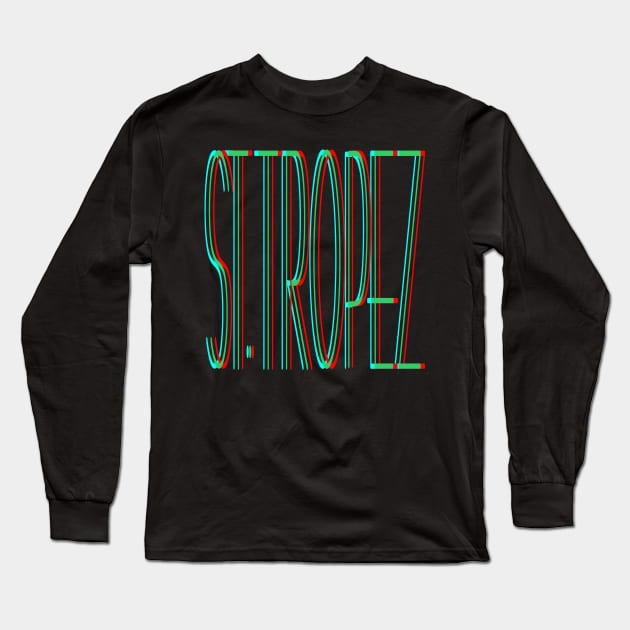 St. Tropez 3 color text Long Sleeve T-Shirt by robelf